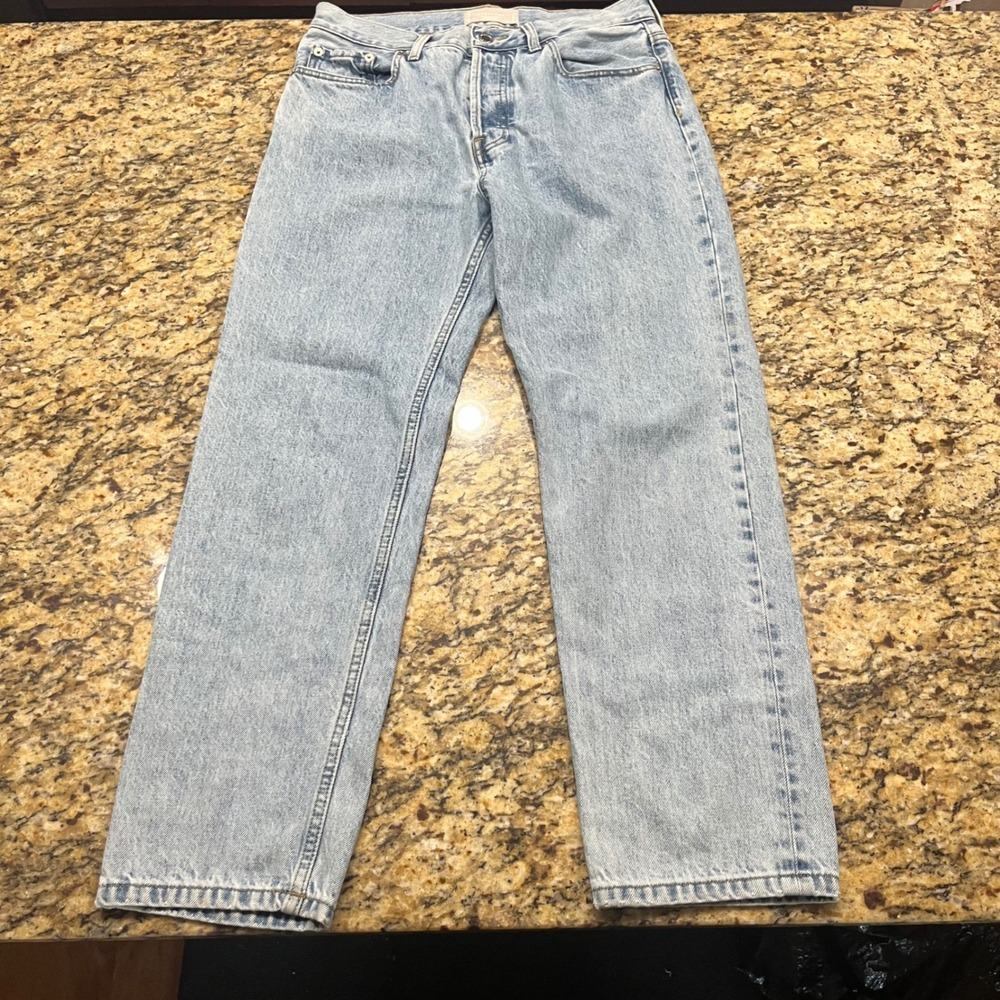 Everlane The Relaxed Straight Fit Organic Cotton Light Wash Jeans 26 Regular